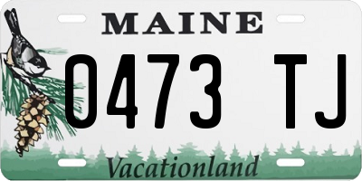 ME license plate 0473TJ