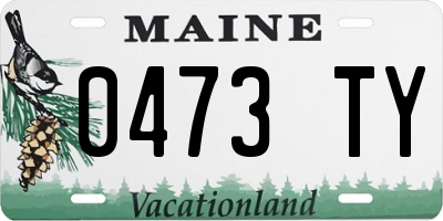 ME license plate 0473TY