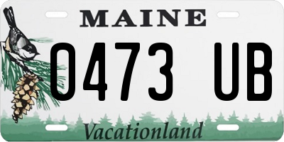 ME license plate 0473UB