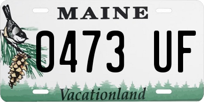 ME license plate 0473UF