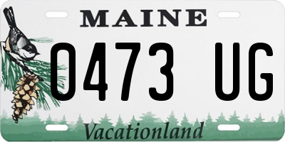 ME license plate 0473UG