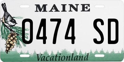 ME license plate 0474SD