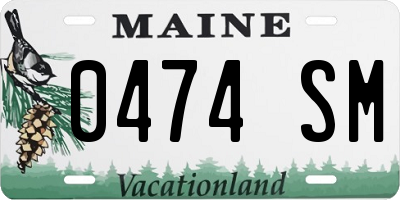ME license plate 0474SM