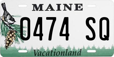 ME license plate 0474SQ