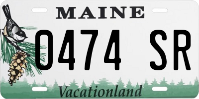 ME license plate 0474SR
