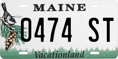 ME license plate 0474ST