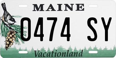 ME license plate 0474SY