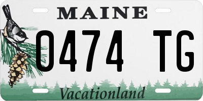 ME license plate 0474TG