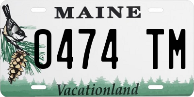 ME license plate 0474TM