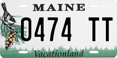 ME license plate 0474TT