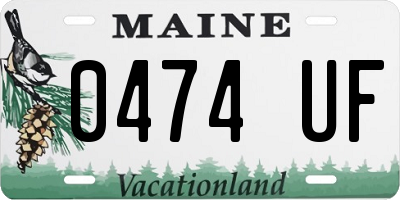 ME license plate 0474UF