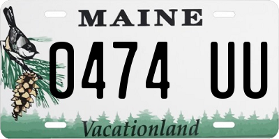 ME license plate 0474UU