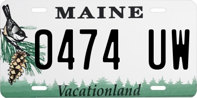 ME license plate 0474UW
