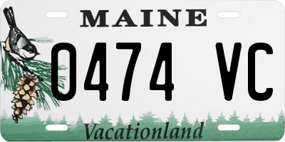 ME license plate 0474VC