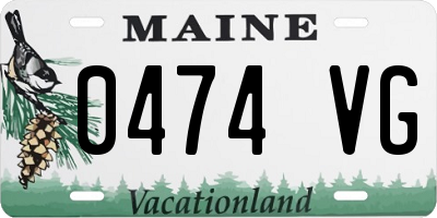 ME license plate 0474VG