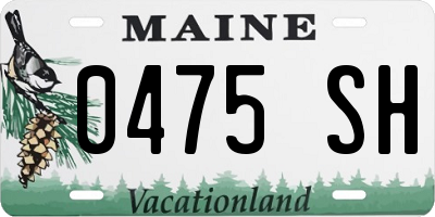 ME license plate 0475SH