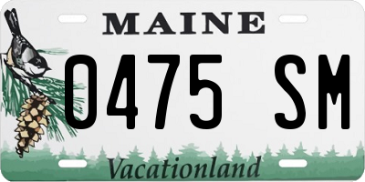 ME license plate 0475SM