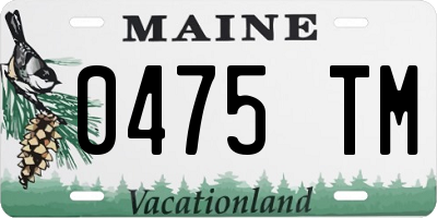 ME license plate 0475TM