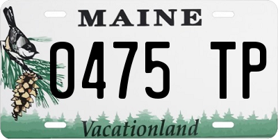 ME license plate 0475TP