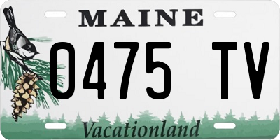 ME license plate 0475TV