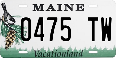ME license plate 0475TW
