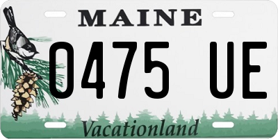 ME license plate 0475UE