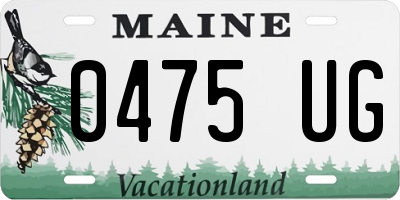 ME license plate 0475UG