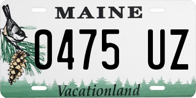 ME license plate 0475UZ