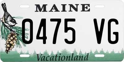 ME license plate 0475VG