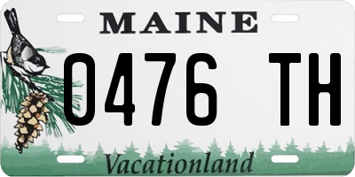 ME license plate 0476TH