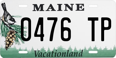 ME license plate 0476TP