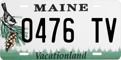 ME license plate 0476TV