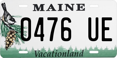 ME license plate 0476UE