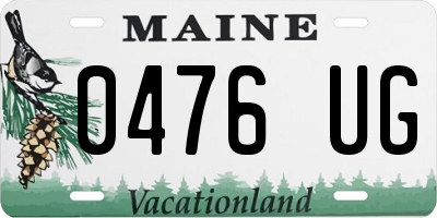 ME license plate 0476UG