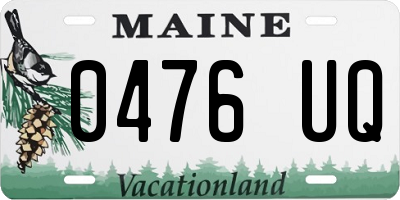 ME license plate 0476UQ