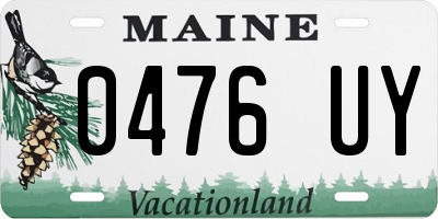 ME license plate 0476UY