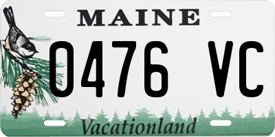 ME license plate 0476VC