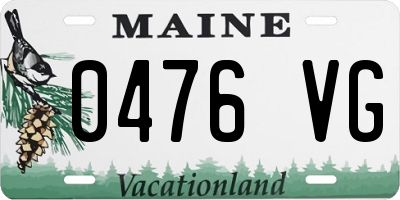 ME license plate 0476VG