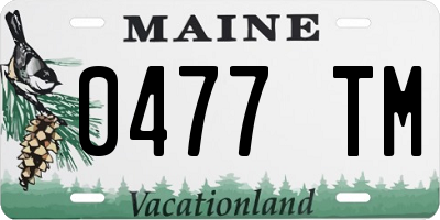 ME license plate 0477TM