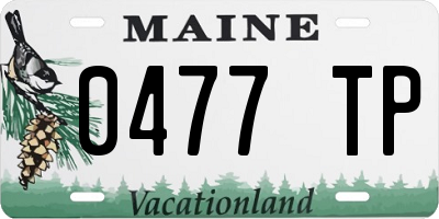 ME license plate 0477TP