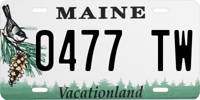 ME license plate 0477TW