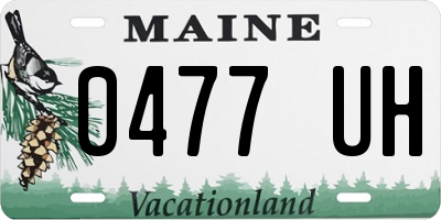 ME license plate 0477UH