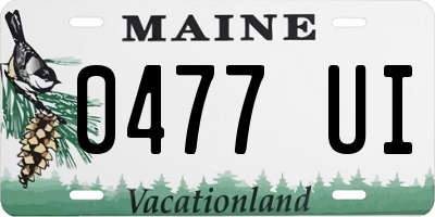 ME license plate 0477UI