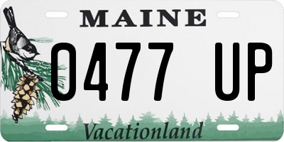 ME license plate 0477UP