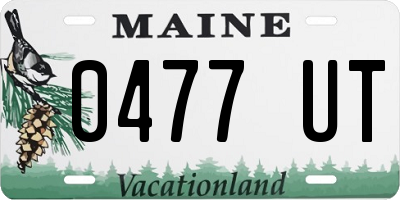 ME license plate 0477UT