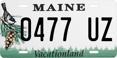 ME license plate 0477UZ