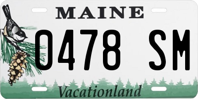 ME license plate 0478SM