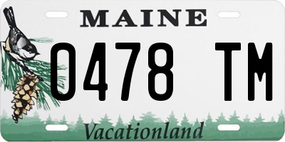 ME license plate 0478TM