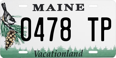 ME license plate 0478TP