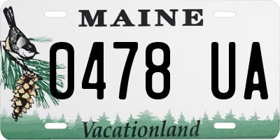 ME license plate 0478UA